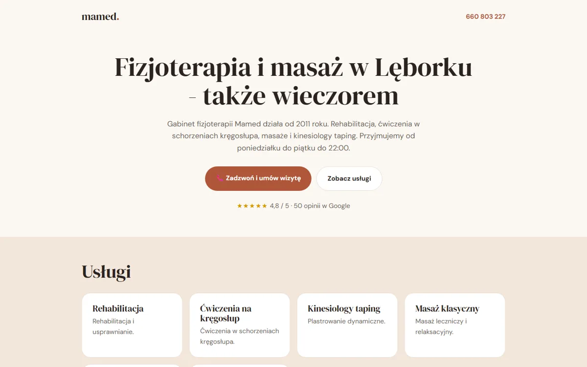 Strona gabinetu Mamed